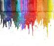 © annette shaff - melted colors from a crayon running down paper