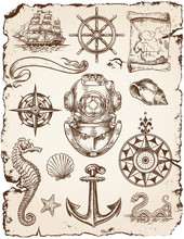 Nautical Vector Illustration Set