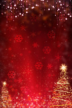 Red Christmas Card Background
