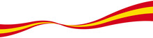 Spanien Nationalfarben Welle Schwunglinie Band Mit QxP9 Datei