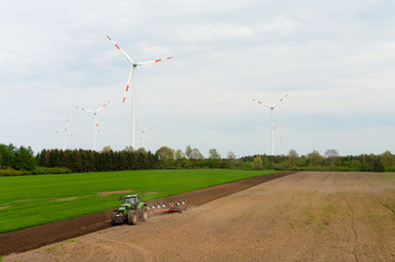 windmills in landscape