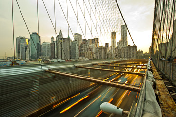 Fototapete - brooklyn et manhattan