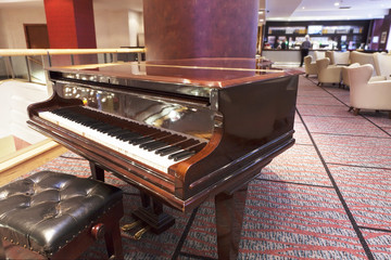 Grand piano at hotel bar area