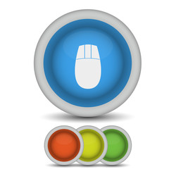 Wall Mural - vector mouse web icon on white. eps10