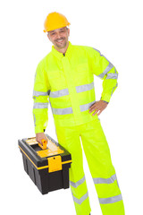 Wall Mural - Portrait of worker wearing safety jacket