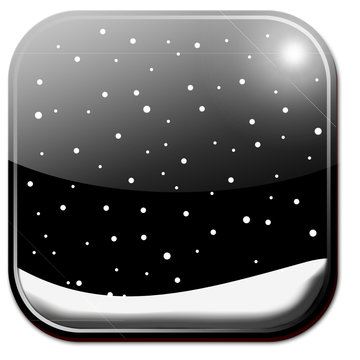 App Symbol Schneefall Nahaufnahme