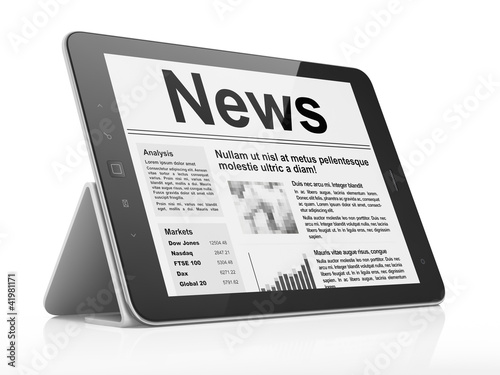 Fotografía Digital news on tablet pc computer screen