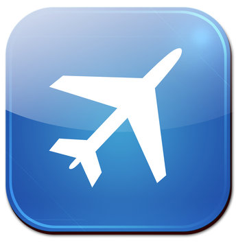 App Symbol Flugzeug Nahaufnahme