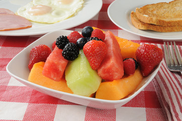 Wall Mural - Fruit salad breakfast