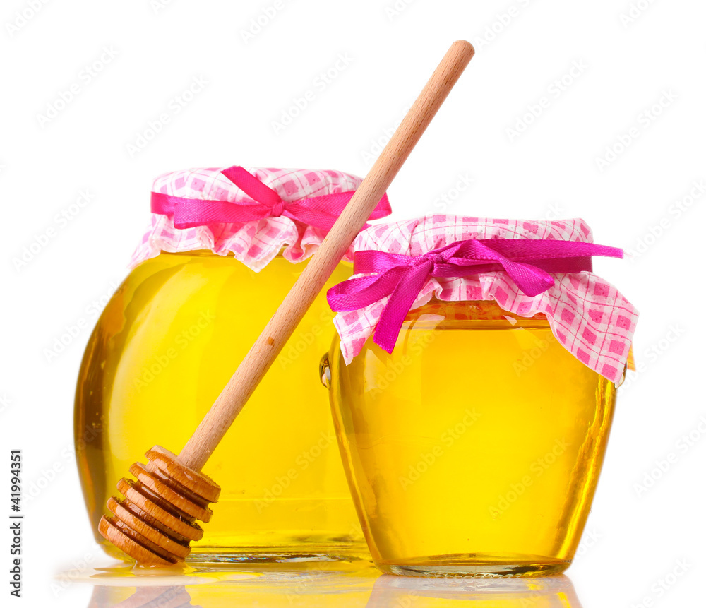 Honey isolated on white