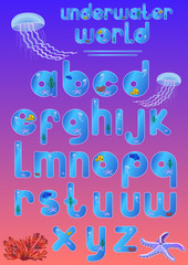 Underwater alphabet