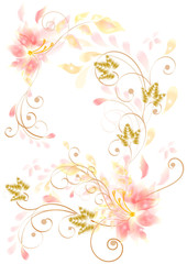 Poster - Beautiful vector pink card