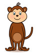 Cute Standing Monkey Cartoon Character