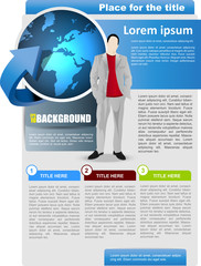 Aufkleber - Vector abstract business brochure background