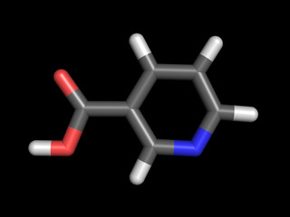 Canvas Print - Vitamin B3 molecule