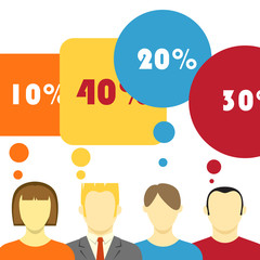 Poster - Talking people illustration