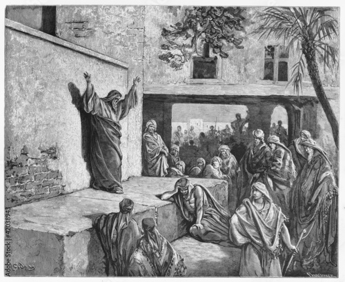Fotografía Micah the Moreshite prophet preaching to the Israelites