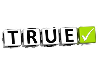 Poster - 3D True Button Click Here Block Text