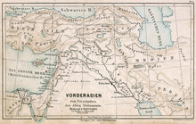 Map Of The Middle East. The Bible. Germany, 1895