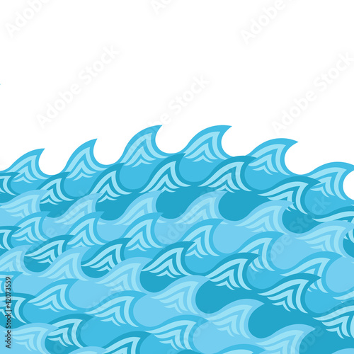 Abstract blue wave design with plase for text (Vector bacground) © incomible