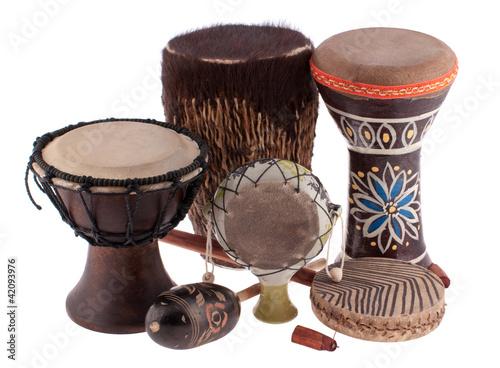 Fotografía African ethnic drums from different countries