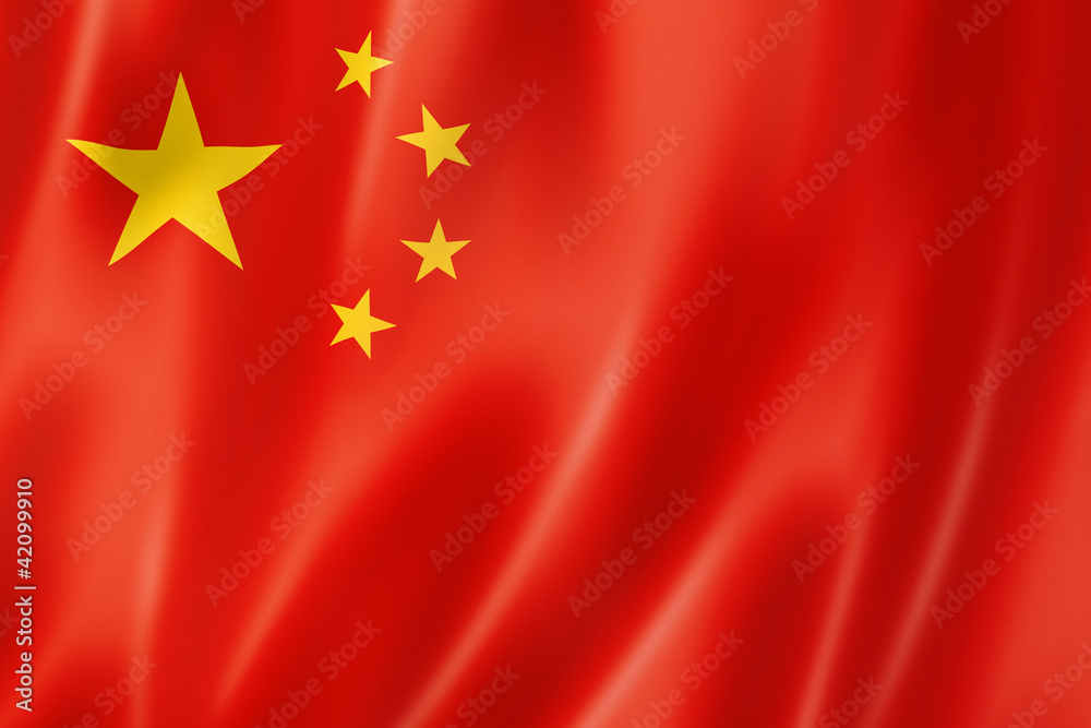 Chinese flag - obrazy, fototapety, plakaty 