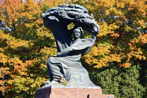 Chopin monument in Poland in Warsaw - 42108109