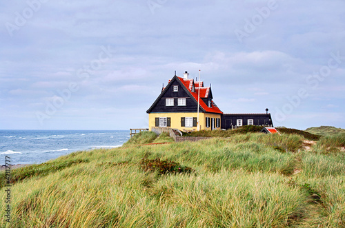 Foto-Kissen - Haus auf Düne in Skagen, Dänemark 3 (von thomaslerchphoto)
