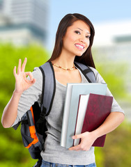 Poster - Young student woman.