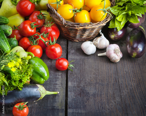 Naklejka - mata magnetyczna na lodówkę FARM FRESH vegetables and fruits