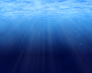 Wall Mural - underwater background with copy space