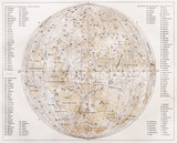 Fototapeta Mapy - Vintage map of the moon from the end of 19th century