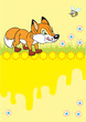 little fox and yellow honey