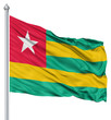Waving flag of Togo