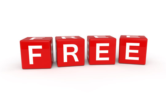 Free cubes 3d render illustration