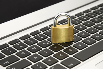 lock on a laptop keyboard