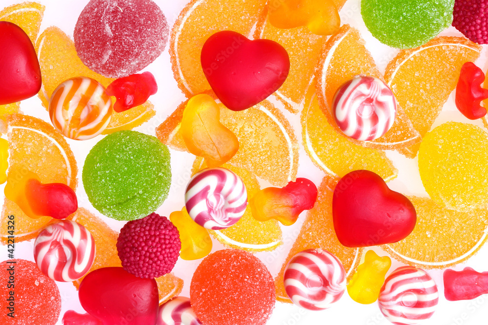 colorful jelly candies background