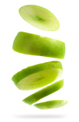 Wall Mural - green apple isolated