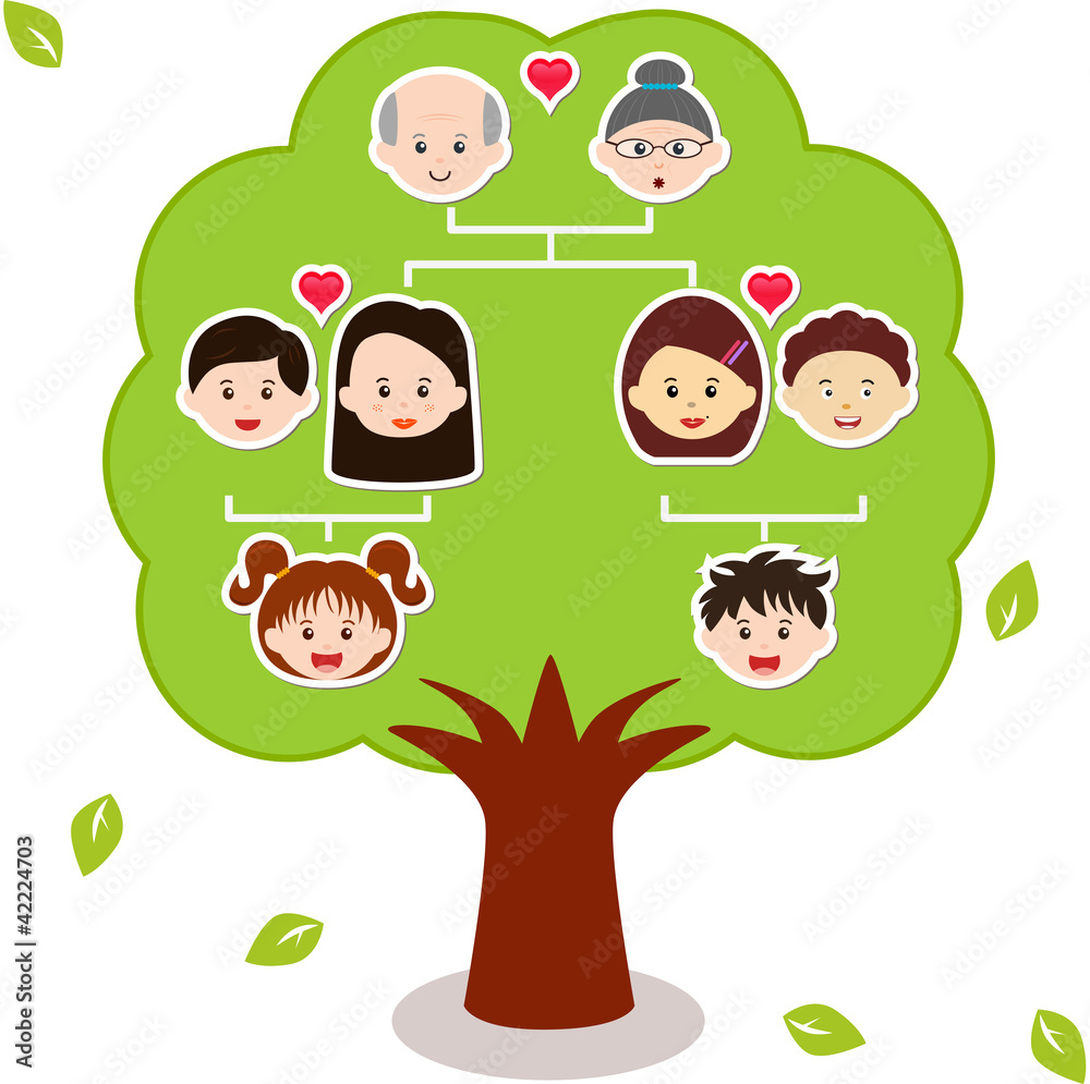 Photo Art Print Vector Icons Family Tree A Diagram On A