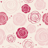 seamless roses pattern