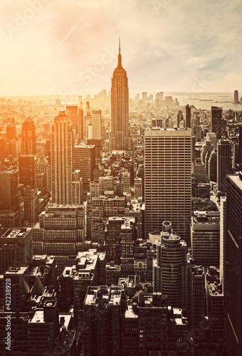 Plakat na zamówienie Sunset in Manhattan