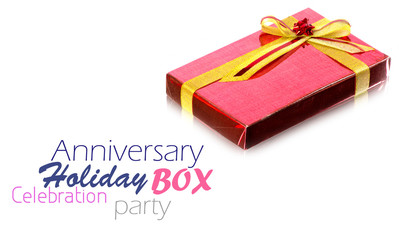 Red Gift Box on white background