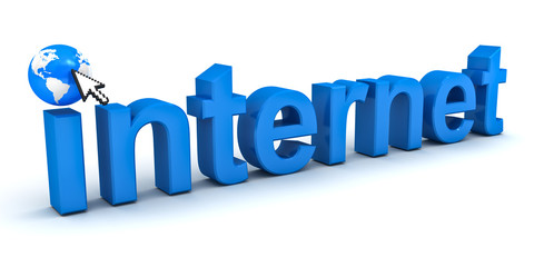 Poster - Internet concept on white background