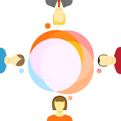 Poster - Talking people illustration