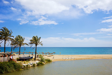 Canvas Print - Beach and Sea on Costa del Sol