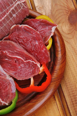 Canvas Print - meat prepared for cooking