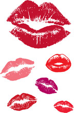 Group Of Kiss Lips