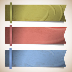 Poster - Vector set of ribbons banners