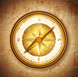 Vinatge antique golden compass