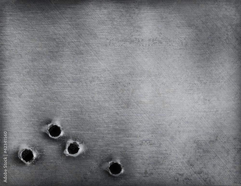 metal background with bullet holes Stock Photo | Adobe Stock